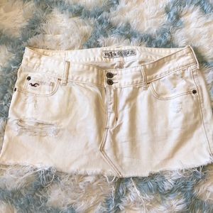 Hollister white Jean skirt size 11